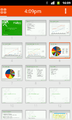 Alternate mode: all slide thumbnails for direct selection / jumping. Current slide has red selection cursor